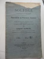 Solfège théorique et pratique (L. Samuel) - 52 pges - ~ 1930, Boeken, Gelezen, Léopold Samuel, Ophalen of Verzenden, Muziek