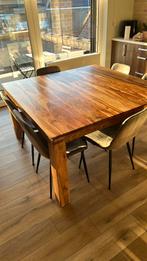 Houten tafel 140 op 140 cm, Enlèvement, Comme neuf, Carré