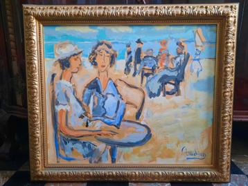 Claudion — Vrouwen in St. Tropez — Olieverf op paneel — 506 beschikbaar voor biedingen