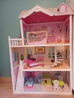 Houten Poppenhuis met meubeltjes, Ophalen, Poppenhuis
