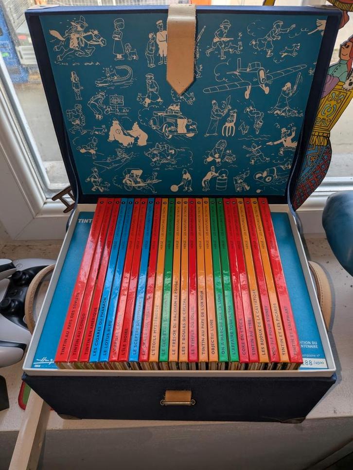 Coffret Tintin avec les livres numérotés, Livres, Partis & Groupements, Comme neuf, Enlèvement ou Envoi