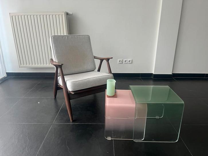 Midcentury fauteuil - De Ster / Gelderland, Huis en Inrichting, Fauteuils, Gebruikt, Hout, Ophalen