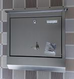 Nieuwe roestvrijstalen brievenbus (grijs), Enlèvement, Neuf, Acier, Murale