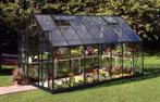 Tuinkas Magnum 148, zwart gecoat, Tuin en Terras, Verzenden, Glas, Aluminium, Kweekkas
