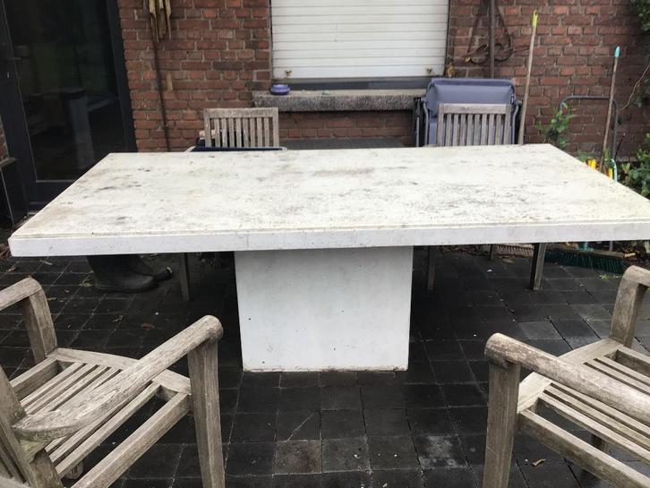 Tuintafel, Tuin en Terras, Tuintafels, Gebruikt, Rechthoekig, Overige materialen, Ophalen