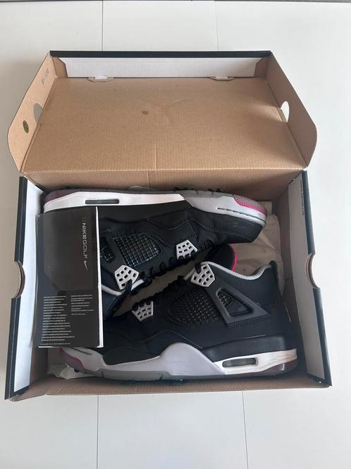 Air Jordan 4 Retro Golf “Bred”, Kleding | Heren, Schoenen, Zo goed als nieuw, Sneakers, Zwart, Ophalen of Verzenden