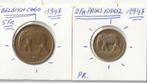 BELGISCH CONGO 5 FR 1947+2FR 1947 PR., Postzegels en Munten, Ophalen of Verzenden