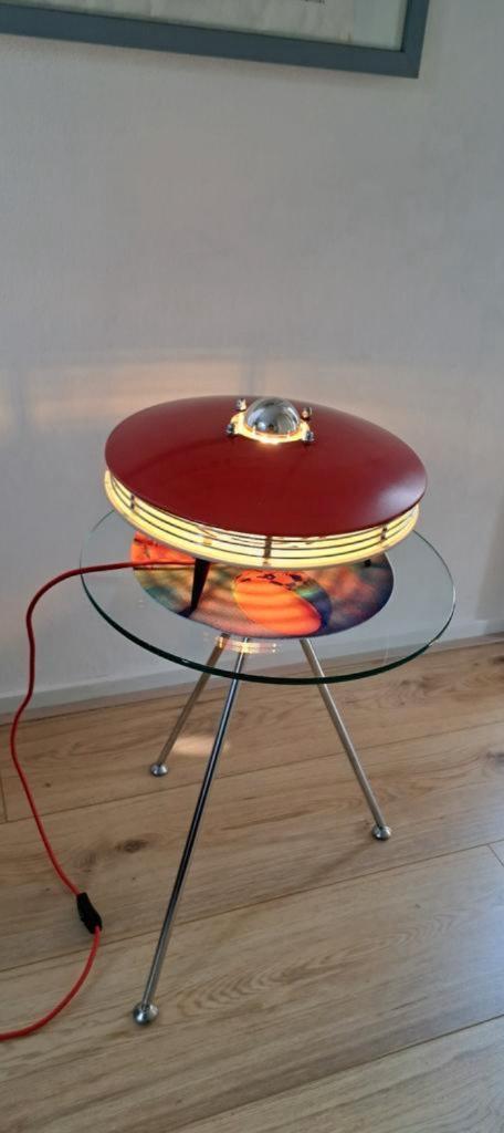 Ufo lamp Louis Kalff upcycled, Huis en Inrichting, Lampen | Tafellampen, Zo goed als nieuw, Minder dan 50 cm, Metaal, Ophalen of Verzenden