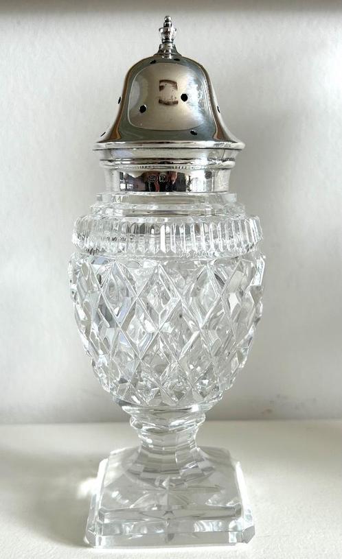 Engels kristal sterling silver sugar castor suikerstrooier, Antiek en Kunst, Antiek | Zilver en Goud, Ophalen of Verzenden