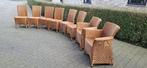 Complete stoelenset Vincent Sheppard (8 stoelen), Huis en Inrichting, Stoelen, Ophalen, Overige materialen, Gebruikt, Bruin