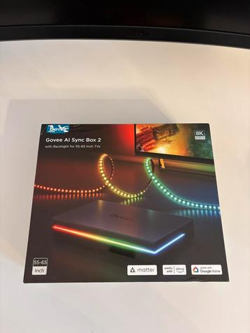 Govee AI Sync Box 2 met LED Backlight – 55-65 inch beschikbaar voor biedingen