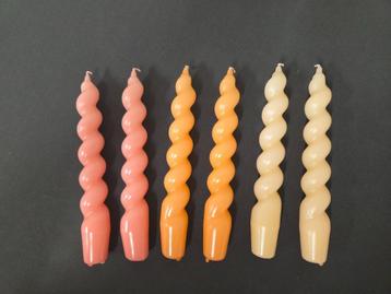 Hay Spiral kaarsenset -2 dark rose/2 dark peach/2 light rose beschikbaar voor biedingen