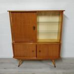 Vintage barkast highboard wandkast, Huis en Inrichting, Ophalen of Verzenden, Zo goed als nieuw, Glas