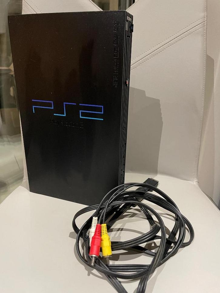Sony PlayStation 2 FAT, Games en Spelcomputers, Spelcomputers | Sony PlayStation 2, Zo goed als nieuw, Phat, Zwart, Zonder controller