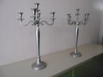 2 - 4 armige kaarskandelaars, 25 à 50 cm, Enlèvement, Utilisé, Métal