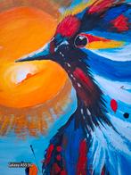 Vogels en schoenen, Antiek en Kunst, Kunst | Schilderijen | Modern, Ophalen of Verzenden