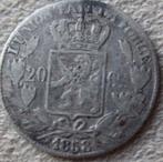 20 cents 1858 Léopold 1 ! ! ! !, Timbres & Monnaies, Monnaies | Belgique, Enlèvement ou Envoi