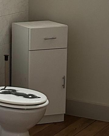 armoire de salle de bain armoire de toilette blanche, 25 à 50 cm, Armoire (mi-)haute, Moins de 100 cm, Enlèvement