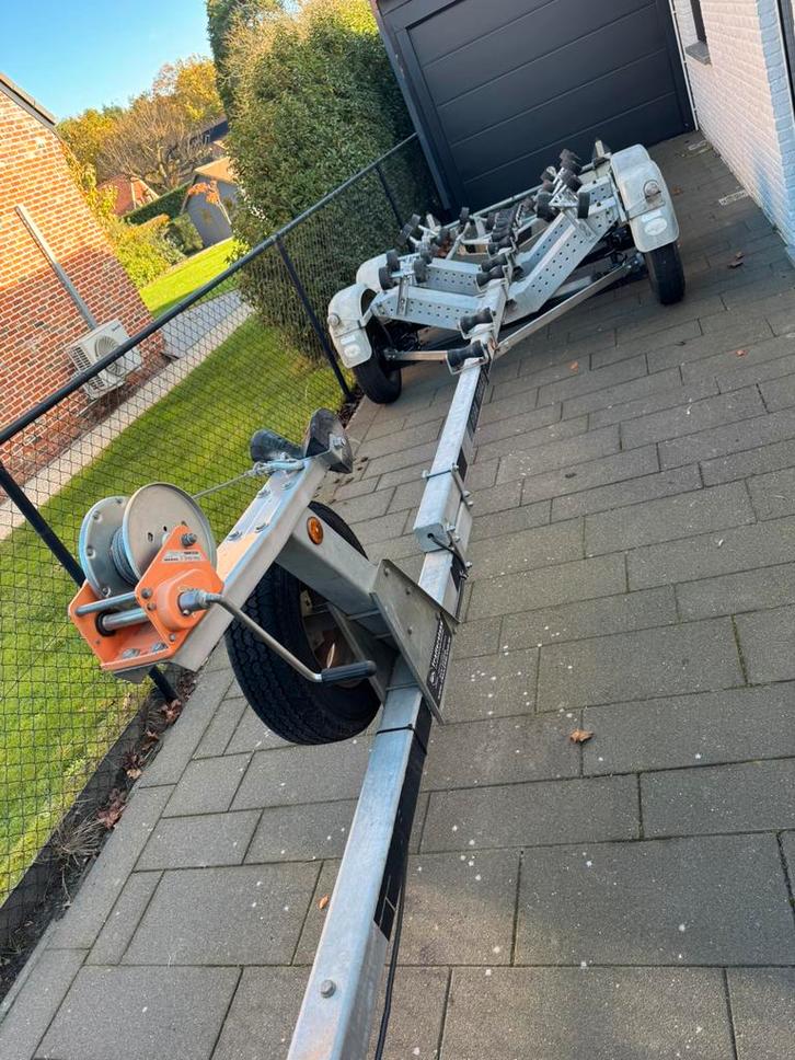 RIBA BOOTTRAILER, Watersport en Boten, Boottrailers, Gebruikt, 1500 tot 3000 kg, 6 tot 9 meter, Verstelbare verlichting, Geremd