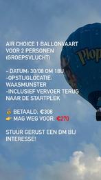 Luchtballonvaart 2 personen, Tickets en Kaartjes, Twee personen