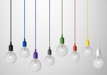 Luminaire Pendel Muuto en violet, 3 pièces, Enlèvement, Neuf, Synthétique, 50 à 75 cm