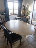 Table à manger en travertin, Maison & Meubles, 100 à 150 cm, Autres matériaux, Ovale, Enlèvement