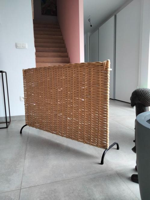1950s vintage fifties haardscherm riet handwerk, Huis en Inrichting, Woonaccessoires | Overige, Gebruikt, Ophalen