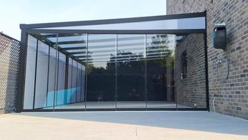 Couverture de terrasse en verre, mur coulissant, porche, abr, Enlèvement ou Envoi, Neuf