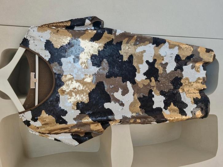 Paillettenjurk Michael Kors maat M, Kleding | Dames, Jurken, Zo goed als nieuw, Maat 38/40 (M), Overige kleuren, Knielengte, Ophalen of Verzenden