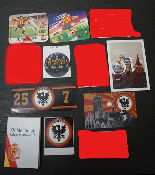 Lot de football KV Mechelen divers (autocollants, puzzle cou, Collections, Articles de Sport & Football, Enlèvement ou Envoi