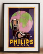 PHILIPS RADIO Art Deco Vintage Reclame poster, Verzenden, Nieuw, Poster