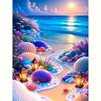 Peinture au diamant Fantasy Beach 50x40cm (carrée), Envoi, Neuf, Bricolage