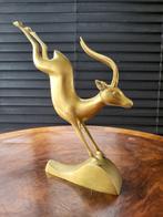 Vintage koperen/messing antiloop of gazelle, Antiek en Kunst, Ophalen of Verzenden