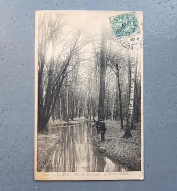 Oude kaart ansichtkaart Parijs Bois de Boulogne 1926 beschikbaar voor biedingen