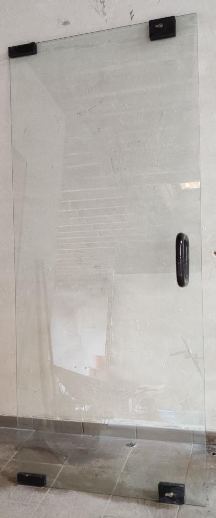 Glazen deur, Doe-het-zelf en Bouw, Deuren en Vliegenramen, Gebruikt, Binnendeur, 200 tot 215 cm, 80 tot 100 cm, Glas, Ophalen