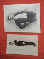 2 oude foto's, waaronder een op een ansichtkaart, datum onbe, Gebruikt, Foto, Ophalen of Verzenden, Voor 1940