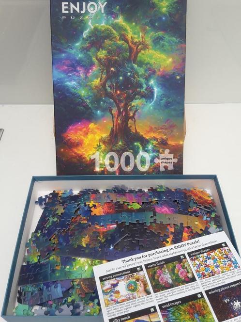 Mooie puzzel Enjoy - Cosmic Tree of Life, 1000 stukjes, a.n., Hobby en Vrije tijd, Denksport en Puzzels, Zo goed als nieuw, Legpuzzel
