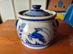 Vintage aardewerkpot 6 met deksel, Antiek en Kunst, Ophalen of Verzenden