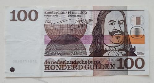 100 Nederlandse Gulden Michiel Adriaensz De Ruyter, Postzegels en Munten, Bankbiljetten | Nederland, Los biljet, 100 gulden, Ophalen of Verzenden