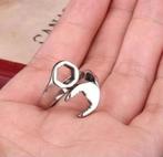 Ring-steeksleutel roestvrij stalen ring, Handtassen en Accessoires, Ringen, IJzer of Staal, 19 tot 20, Nieuw, Ophalen of Verzenden