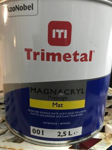 Magnacryl prestige matte witte verf 2,5L beschikbaar voor biedingen
