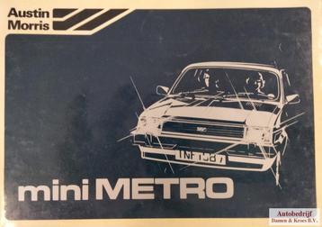 Handboek Mini Metro instructieboekje beschikbaar voor biedingen