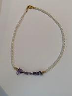 Parelketting met natuursteentjes, Handtassen en Accessoires, Kettingen, Ophalen of Verzenden, Zo goed als nieuw