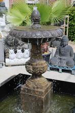 centrale fontein + wastafel in gepatineerde blauwe steen., Ophalen, Nieuw, Hardsteen, Fontein