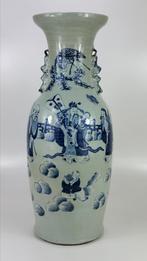 Antieke Chinese Celadon - blauw /wit grote vaas, Ophalen of Verzenden