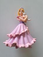 Jolie figurine Papo - Princesse avec chat - Robe rose - 2013, Comme neuf, Enlèvement ou Envoi