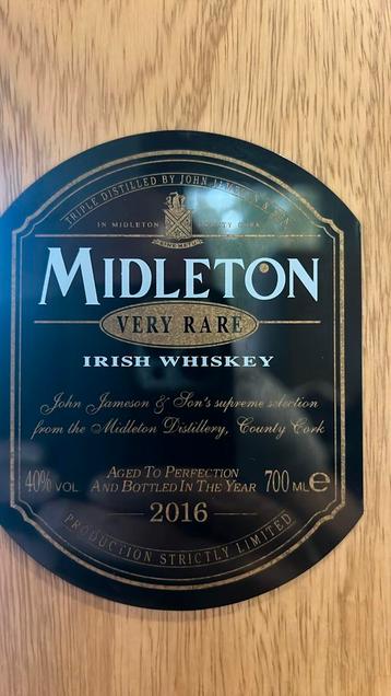 Midleton very rare Ierse wiskey 2016 beschikbaar voor biedingen