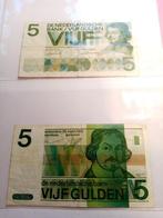 5 gulden 1966 en 1973 Van Den Vondel., Timbres & Monnaies, Billets de banque | Pays-Bas, 5 florins, Enlèvement ou Envoi