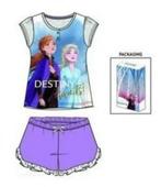 Disney Frozen Shortama Paars - Maat 122 - 128 - Katoen, Neuf, Disney Frozen, Enlèvement ou Envoi, Vêtements de nuit ou Sous-vêtements
