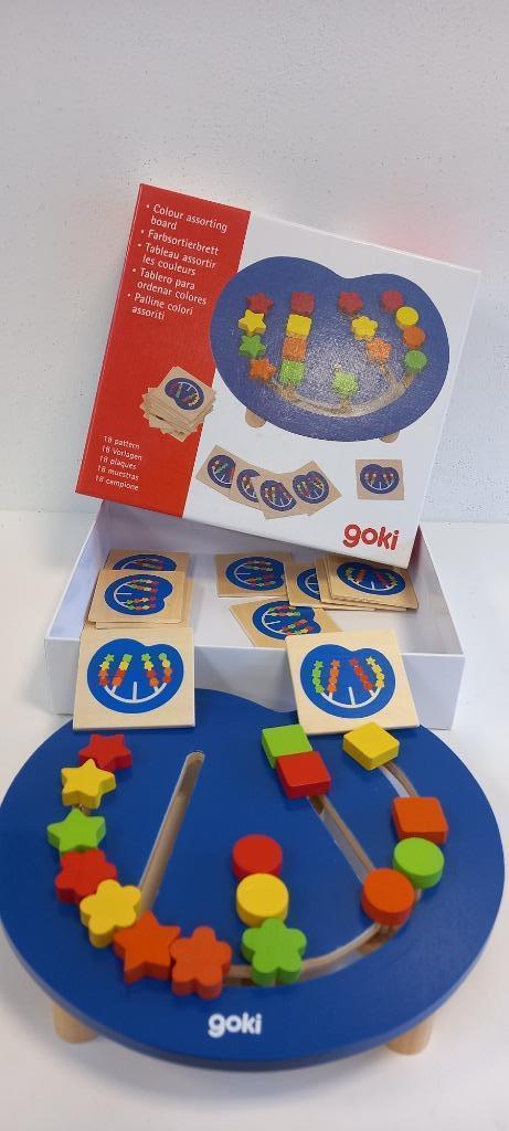 Houten patronen bord - Goki, Kinderen en Baby's, Speelgoed | Houten speelgoed, Gebruikt, Ophalen of Verzenden